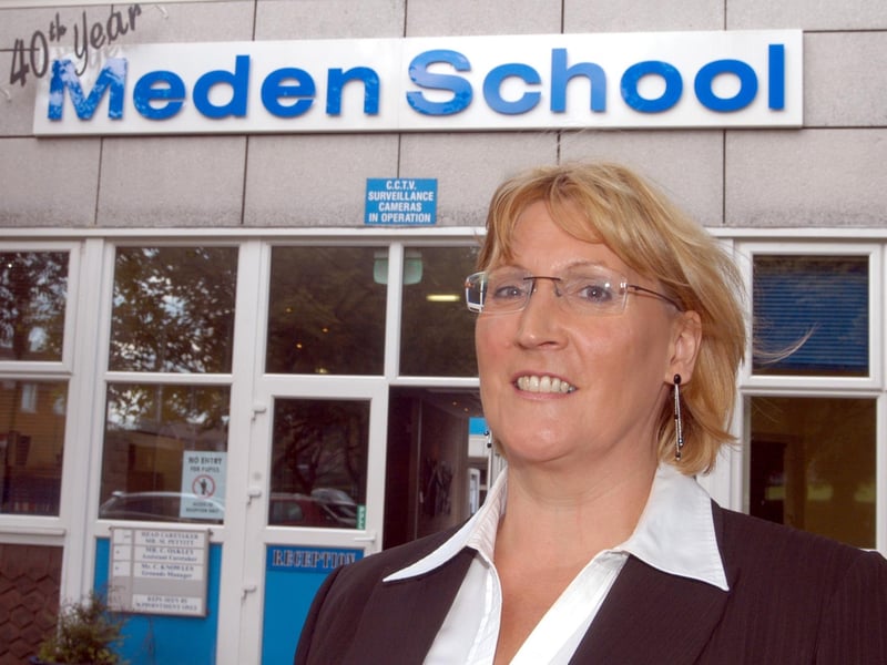 In 2006, Warsop's Meden School celebrated its 40th year. Then head teacher, Kate Reid.