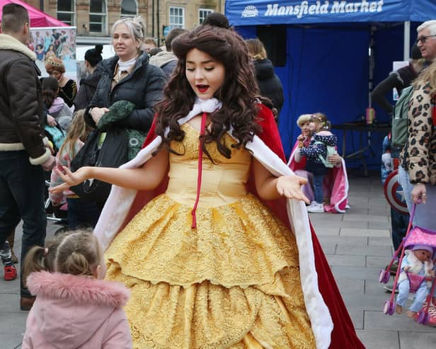 Princesses paraded around and entertained children in the market place on Saturday.