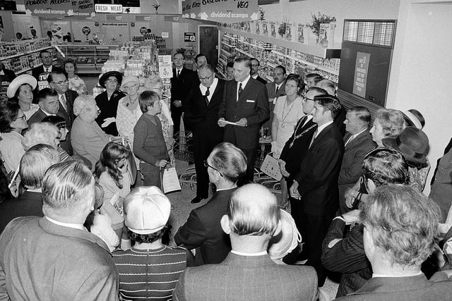 Sutton Co-op reopening in 1971.