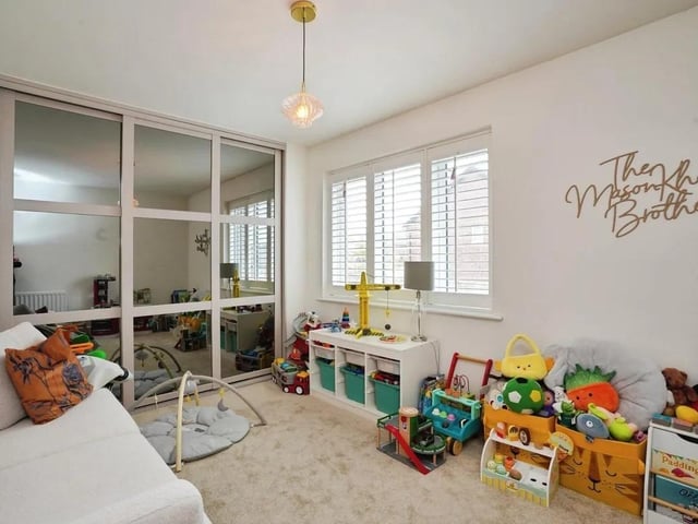 The property has ample bedroom space for use as a playroom or home office