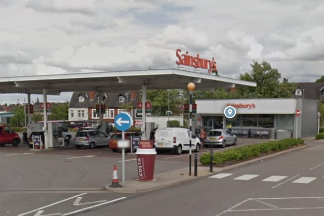 Sainsbury's prices on Nottingham Road are currently 157.9p for Unleaded, 173.9p for Diesel as of March 23