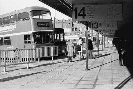 Mansfield's old bus station on Stockwell Gate. The old bus station on Stockwell Gate was demolished and replaced by the Stockwell Gateway regeneration project, a retail and leisure development. The bus station was relocated to Quaker Way in 2013.
