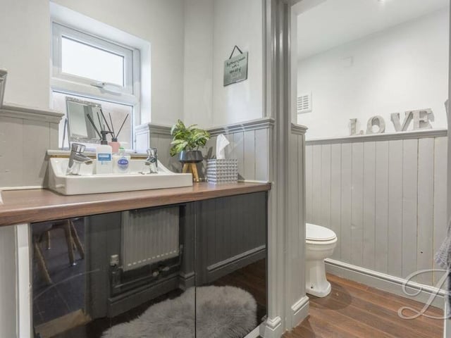 Another handy space on the ground floor is this WC, with wash hand basin.