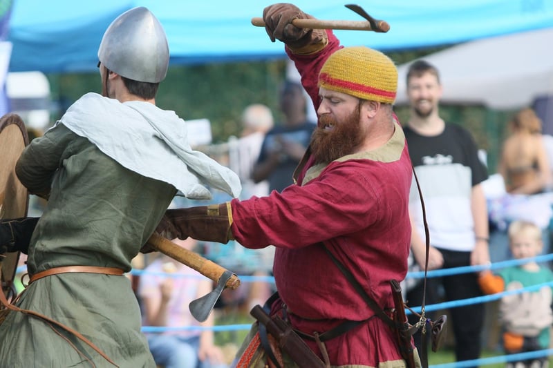 The Viking fighters were a popular attraction for visitors.
