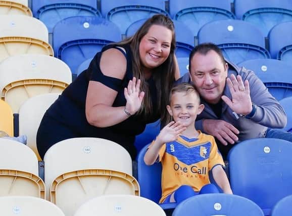 Stags fans ahead of the Carabao Cup defeat against PNE in August 2021.
