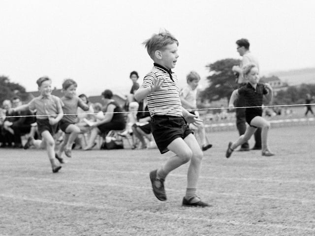 Back to 1968 and Berry Hill School sports day - is this you at the finish line?