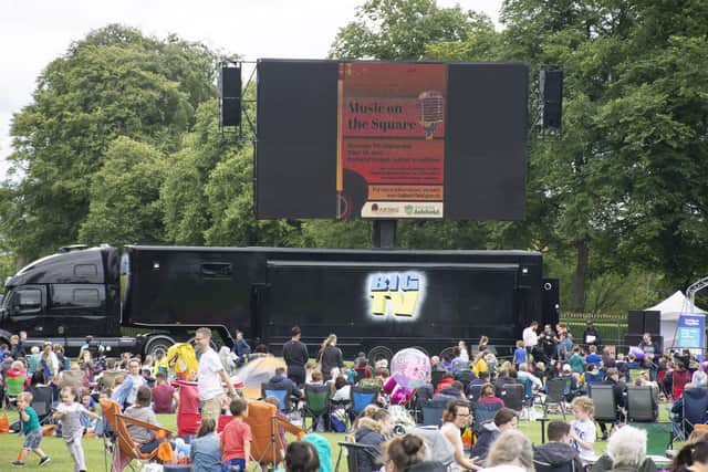 Crowds enjoying the previous cinema event at Sutton Lawn