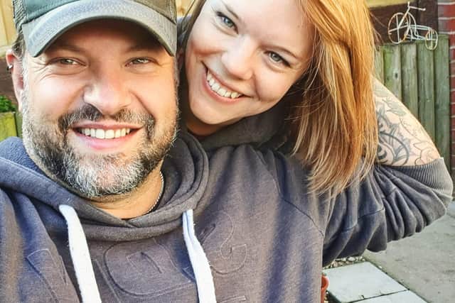 Megan Smyth and her partner Clayton Whittaker. A couple who met on a dating app in the first lockdown have told how their relationship has gone at super-speed -- and now they're expecting identical TRIPLETS. Picture by Megan Smyth / SWNS
