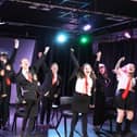 Students performing Matilda at Shirebrook Academy.