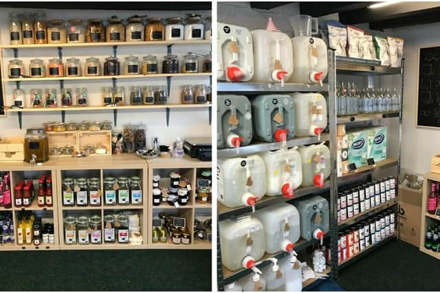 The new shop sells food by weight, alongside plastic-free items and lots of British-made household items.