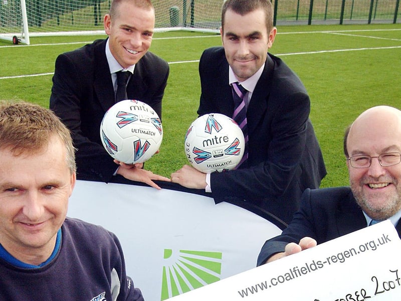 In 2007, Simon Thorpe, representing the Football Regeneration Team, presented a cheque for £3,950.60 on behalf of the Coalfields Regeneration Trust to John Loughton, the head teacher of Joseph Whitaker School. The presentation was attended by Chris Phillips, the school's football development officer, and Calum Osborne, the Sports College manager. The funds were designated for the Game On project, which offered a 12-week course for boys aged 14 to 16.