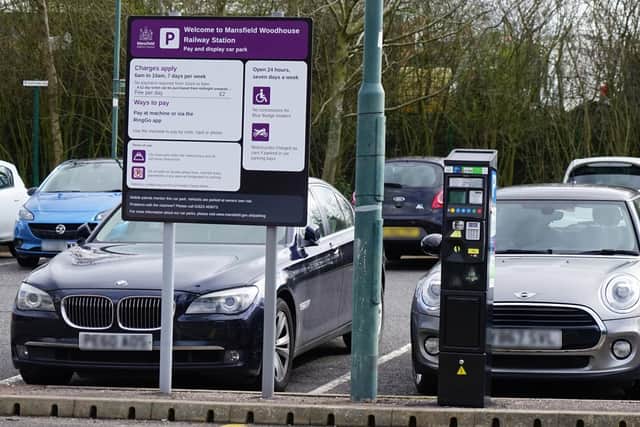 Mansfield Woodhouse train station car park.