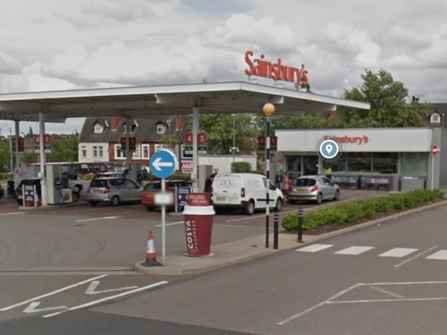 Sainsbury's prices on Nottingham Road are currently 169.9p for unleaded and 195.9p for diesel as of October 13.