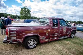 A total of 130 classic cars were on display at the Berry Hill Park show in Mansfield, including this spectacular and powerful GMC Sierra truck, which dates back to 1993.