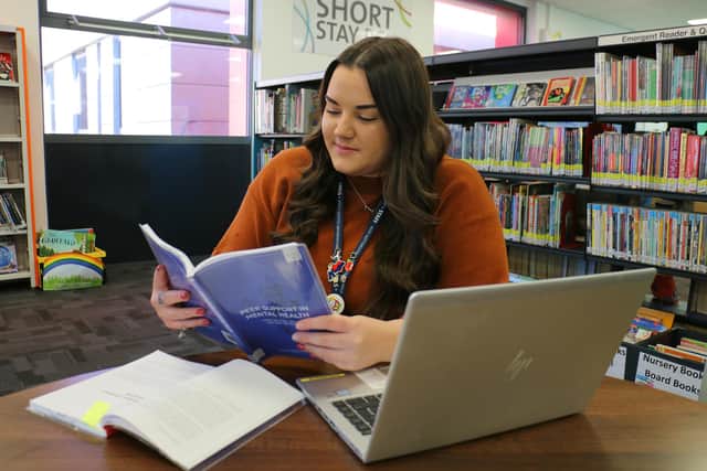 Chloe’s apprenticeship involves designated hours for study and research.