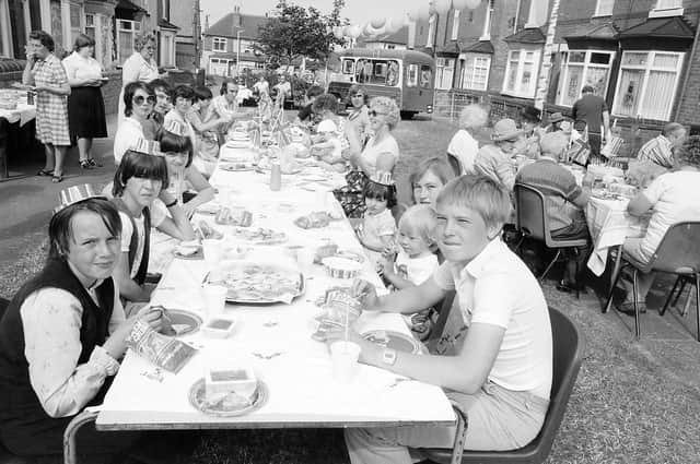 A Royal Wedding street party takes place on Mansfield's Beresford Street in 1981