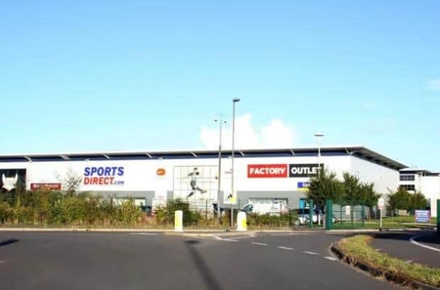 The Sports Direct headquarters in Shirebrook.