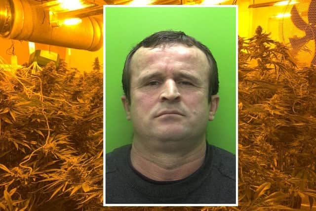 Xhimi Qevani was jailed for 52 weeks after admitting growing cannabis at an address in Mansfield. Photo: Nottinghamshire Police