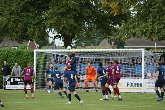 Action from Shirebrook against Bourne Town