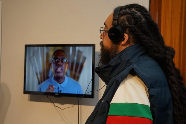 Videos are being shown in the exhibition and form the first archive of black-led oral histories in Mansfield.