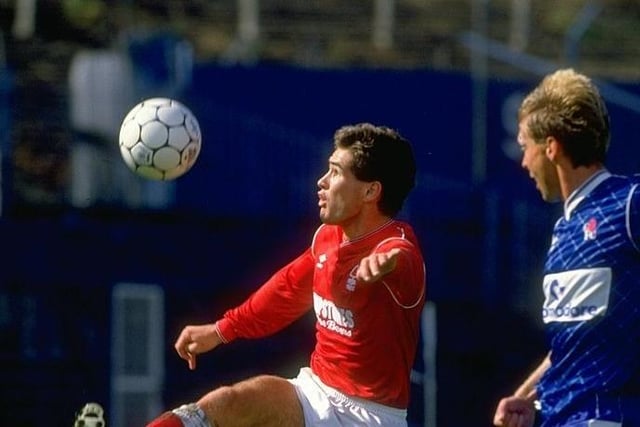 Nigel Clough in action against Chelsea in 1988. Chelsea won the match 4-3.