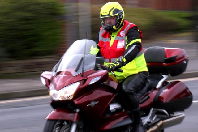Nottinghamshire Blood Bikes deliver items that need to be transported urgently to help save a patient’s life,