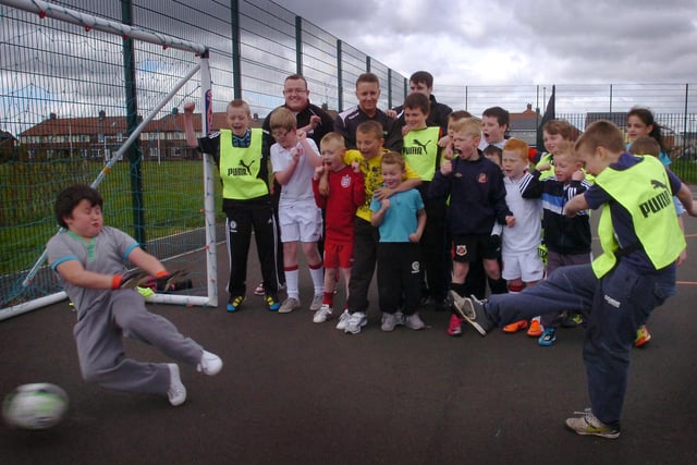 Children at Southwick Primary school were practising their football skills at the Keep Kids Active Easter sports club.