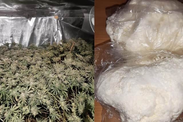 Cannabis and amphetamines were seized in a Mansfield drugs haul