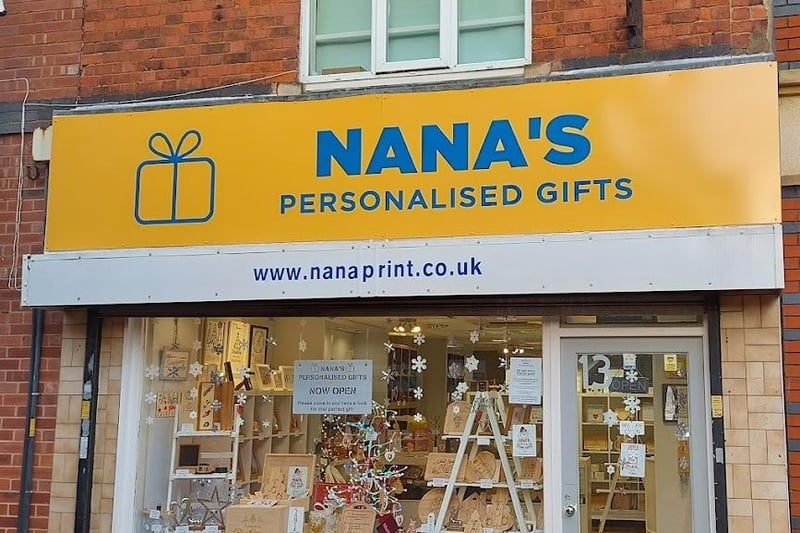 Nana's Personalised Gifts is located on 13 Low Street and Kiosk 2 in Idlewells Shopping Centre, Sutton.