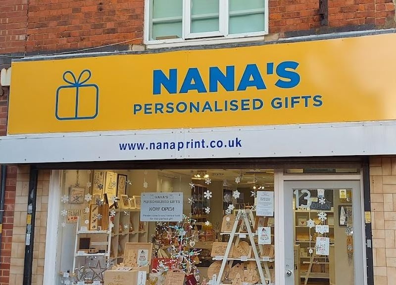 Nana's Personalised Gifts is located on 13 Low Street and Kiosk 2 in Idlewells Shopping Centre, Sutton.