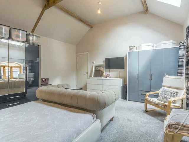 The main bedroom boasts lots of wardrobe space, but there is also potential for a walk-in wardrobe, say estate agents BuckleyBrown.