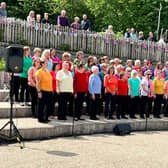 The Major Oak Pop Choir performed at the 77th anniversary VE Day celebrations in Edwindstowe