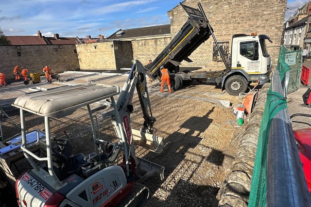 The project which was launched in February, will include resurfacing the square with block paving, replacing the ramp with steps, and carrying out repairs to the wall, drainage, and handrails.