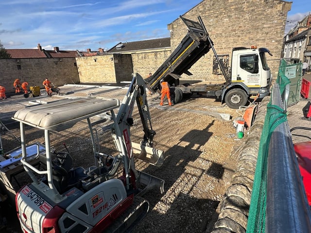 The project which was launched in February, will include resurfacing the square with block paving, replacing the ramp with steps, and carrying out repairs to the wall, drainage, and handrails.