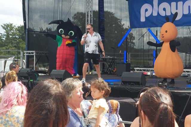 CBeebies favourites Bing and Flop appeared on the stage and also did meet and greets with youngsters