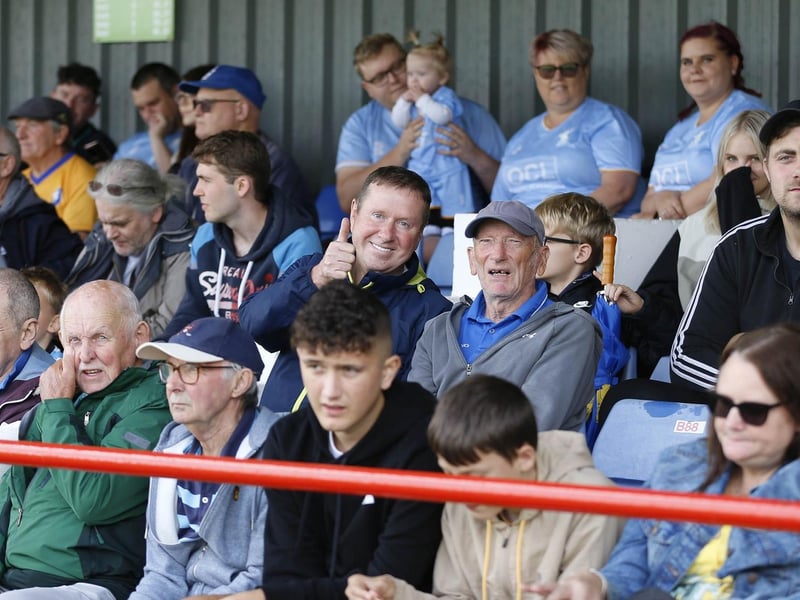 Mansfield Town fans watch a convincing 4-0 win at Alfreton Town.