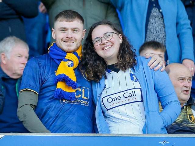 Stags fans ahead of the 2-2 draw with Forest Green.