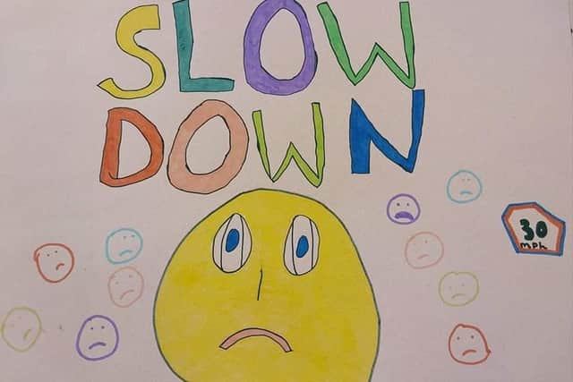 Shirebrook Mini Police have made posters to help stop speeding motorists
