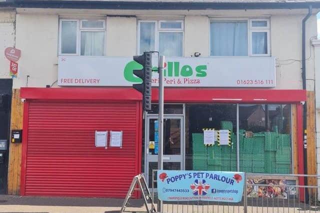Grillo's takeaway at Sutton -it  was the scene of violence and anti social behaviour and closed for three months last year
