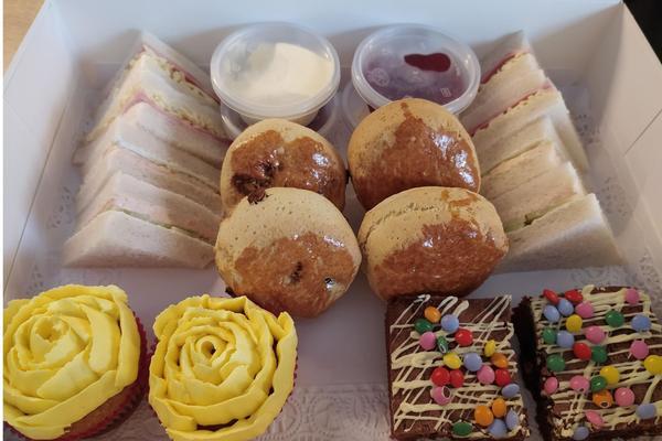This family owned Musselburgh bakery has an afternoon tea box available for home delivery, as well as a vegan option. The afternoon tea for two is priced at £22 and includes sandwiches, scones with clotted cream and jam and a selection of cakes.
