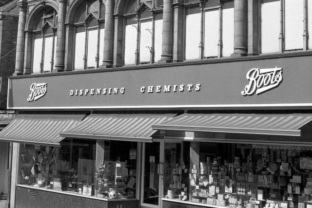 Boots was located here before it moved elsewhere in the town centre. Its shopfront looks very different but the logo remains.