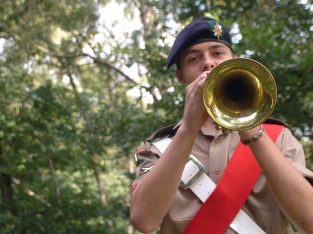 Cadet Company Sergeant Major Nathan Fox, then 18 as of 2007, of Clipstone Detachment, B Company,  at the re-badging ceremony for B (Mercian) Company at Major Oak.