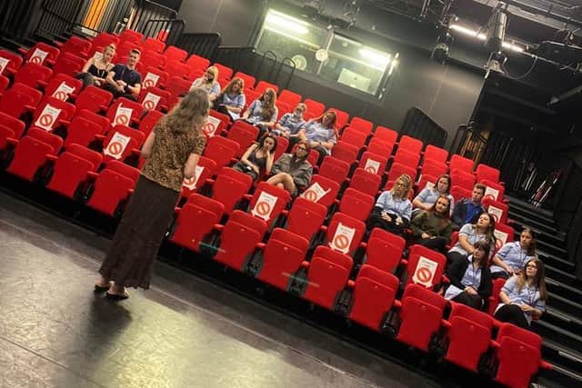 Sally Riggall from The University of Lincoln speaks to students about the importance of communication skills