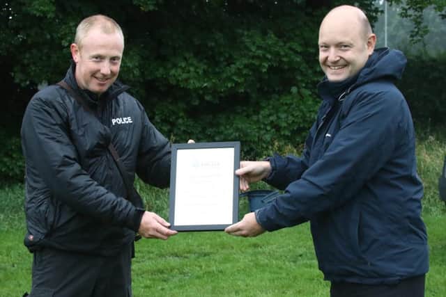 Nick Dachtler with Chief Constable Craig Guildford.