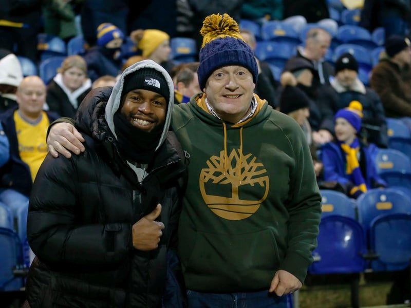 Mansfield Town fans ahead of the 1-1 draw with Doncaster Rovers.