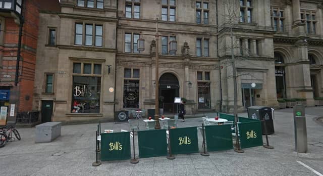 With high ceilings and a striking mezzanine, Bill’s Nottingham restaurant on Queen Street, Nottingham, is a mix of larger seating areas and cosy booths, with further seating outside for sunny days.
