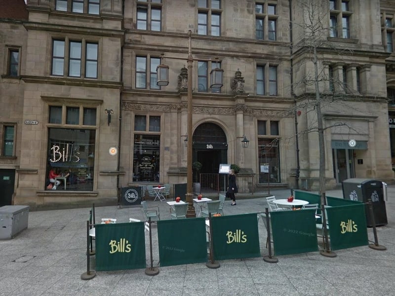 With high ceilings and a striking mezzanine, Bill’s Nottingham restaurant on Queen Street, Nottingham, is a mix of larger seating areas and cosy booths, with further seating outside for sunny days.