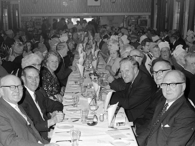Metal Box regularly held pensioners' dinners - this picture was taken at one in 1969.