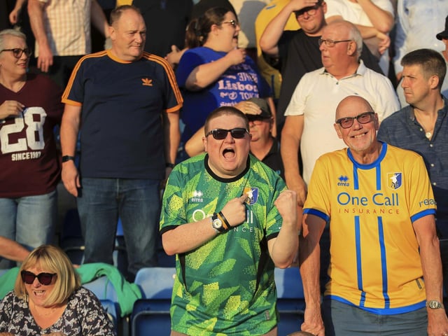 Mansfield fans at the SMH Group Stadium.