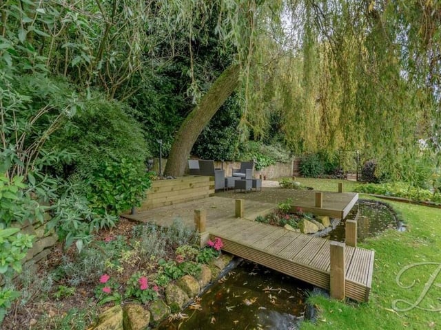 Pretty water features help to make the garden a tranquil oasis.
